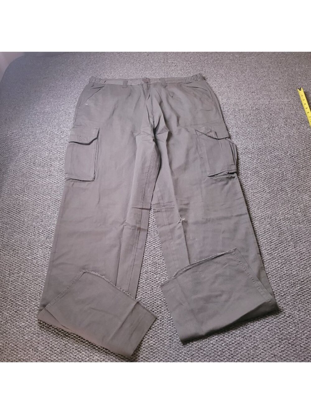 Boulder Creek Cargo Pants Mens 42 x40 Big Tall Elastic Gray Khaki Chino LL y2K